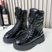 New In Stock: European American Fashion Autumn And Winter Leather Thick-Soled Height-Increasing Boots, Classic Versatile_vogvips.com