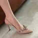 2024 New Summer One-Strap Nude Rhinestone High Heels Sexy Pointed Elegant Closed-Toe Sandals For Women Thin Heel_vogvips.com