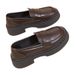 Soft Leather Black Loafers For Women, 2024 Autumn New Style, British Style Thick-soled Slip-on , Popular JK Single_vogvips.com