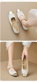 French Small Fragrant Temperament Single Shoes Women's Square Head Low Heel With Skirt Gentle Mary Jane Shoes_vogvips.com