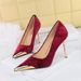 3739-20 Style Banquet Women's Xishi Suede Flower Embossed Metal Pointed High Heels Single Shoes_vogvips.com