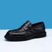 Spring New British Genuine Casual Versatile Business Leather Round Toe Trendy Thick Sole Heightened Men's Shoes_vogvips.com