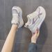 Thick-soled Transparent Net Little White Shoes Women's Single Net Casual And Light Versatile Small Fragrant Wind Sports Dad Shoes_vogvips.com