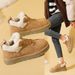 Snow boots women's new winter thick velvet and thick fashion warm short boots thick sole increase cotton shoes_vogvips.com