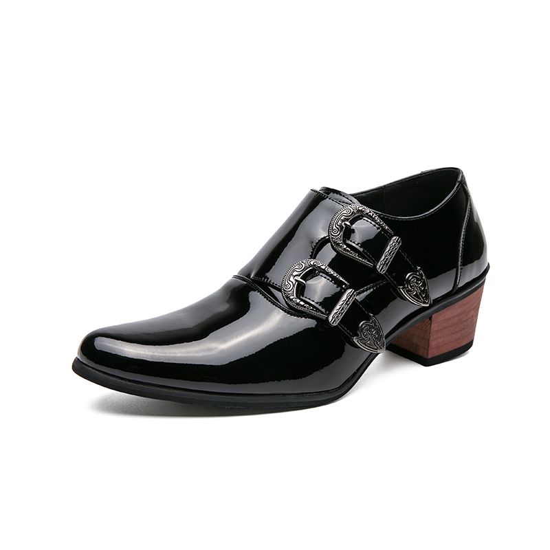 New Fashion Men's British Black Business Casual Loafer Shoes Daily Driving Office Leather Shoes One Foot Pedal Lazy Brown Banquet Dress Wedding Men's_vogvips.com