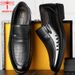Casual For Men, Summer Genuine Business Formal Leather Soft Sole Breathable Thin Black Middle-aged Dad Shoes_vogvips.com