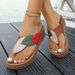 Women's Summer Wedge Sandals Color Block European American Style Wearable Flip Flops_vogvips.com