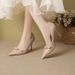 Nude Patent Leather High-heeled Shoes Women, New Spring/summer Style, Thin Heels, Suitable For Pairing Skirts, Featuring_vogvips.com