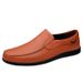 Doudou Shoes Men's Soft-soled Leather Shoes Men's Shoes Lazy Shoes_vogvips.com