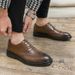 Euro Step Large Size Spring And Autumn Business Brogue For Men, British Formal Oxford Shoes, Office Professional Leather Shoes_vogvips.com