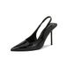 2024 Summer High Heels For Women, Stiletto Closed Toe Backless Sandals, Mirror Surface, Size, Cross-Border Shipping,_vogvips.com