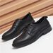 2025 New Top Layer Cowhide Business Formal Men's Low-top Round Toe Front Lace-up Wedding Groom Leather Shoes_vogvips.com