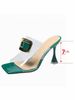 Korean-style Sexy Transparent High-heeled Slippers, Fashionable Open-toe Slip-ons For Women, New Summer Model With Thin_vogvips.com