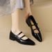 French Pointed Single Shoes Women's Flat Bottom With Mary Jane Shoes Shallow Mouth Korean Version Women's Shoes_vogvips.com