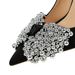 1983-H60 Korean Style Bow With Thin And Ultra Heels, Satin Light Luxury Pointed Shallow Mouth High Heels Single Shoes_vogvips.com