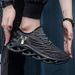 Fried Dough Twists Bottom Flying Weaving Men's Large Mesh Shoes Summer Fashion Sneakers_vogvips.com
