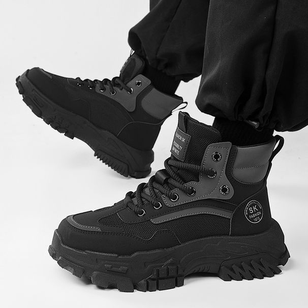 European Warm Series 2025 Autumn New Casual Outdoor Sports Hiking Shoes Men's Construction Site Thick-Soled Wear-Resistant High-Top Martin_vogvips.com