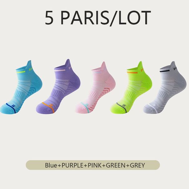 5 Pairs/Lot Sport Athletic Cycling Breathable Outdoor Basketball Fitness Running Socks For Men And Women_vogvips.com