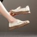 Dongguan Genuine Loafers New Style Shallow Round Toe Comfortable Versatile Soft Leather Flat Shoes For Women_vogvips.com
