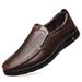 TerraStride Men's Large Size Genuine Leather 45 Breathable Hollow 46 Dad Middle-aged And Elderly Shoes Business Casual Non-slip_vogvips.com