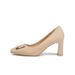 Square Buckle Chunky Heel High-heeled Women, Comfortable For The Feet, 2026 Spring And Autumn New Versatile Square Toe_vogvips.com