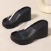 Women's European Style Wedge Sandals Size 34 Transparent Open Toe Summer New Style_vogvips.com