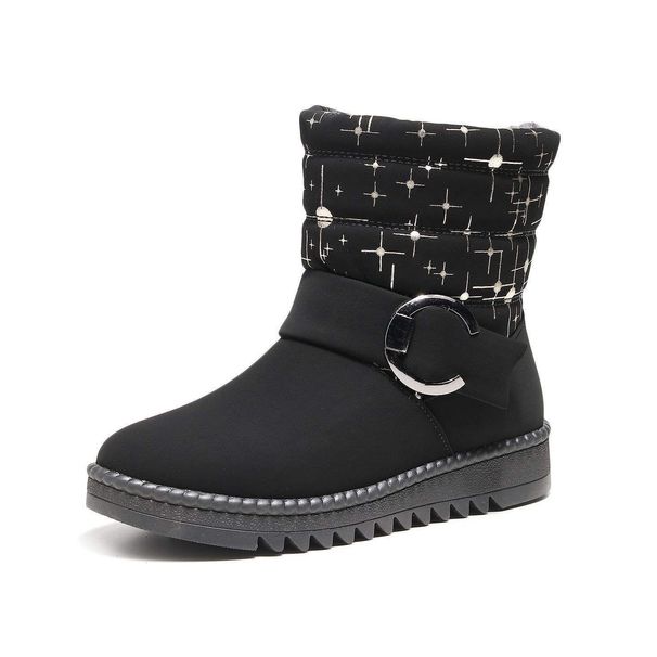 Four Seasons Fleece-Lined, Warm Snow Shoes For Women, Non-Slip Soft Sole, Middle-Aged And Elderly Mom Shoes, Short_vogvips.com