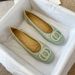 Women's French Retro Woven Sheepskin Shoes Elegant Soft Sole Comfortable Chunky Heel Versatile Summer Travel Shoes_vogvips.com