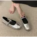 for Women Shallow Womens Slippers Fashion Buckle Strap Bean Shoes Solid Flat Low Heels Zapatos 250401_vogvips.com