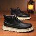 Men's Martin Winter Fleece Lined Warm Retro High-Top Leather British Style Thick-Soled Height-Increasing Work Autumn_vogvips.com
