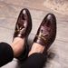 New Gold Pointed Leather Large Size Formal Casual Nightclub Tassel Slip-On Men's Shoes_vogvips.com
