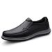 Men's Shoes Loafer Leather Shoes Low-top Foot-fitting Leather Flat-soled Large-size Casual Shoes_vogvips.com