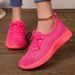 Casual Women's Single Shoes Lace-up Mesh Breathable Sneakers Large Size Spot Women's Mesh Shoes_vogvips.com