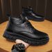 European Warm Series Autumn Winter Leather Men's Safety Casual Shoes High-top Work Versatile Mid-top Martin Boots Warm Trendy_vogvips.com