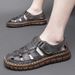 Cross-border Plus-size Beach Sandals, Retro Summer Hollow-out Clogs, Foreign Trade Casual Men's Slip-on Sandals_vogvips.com