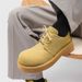 Derby Shoes Men's Mickey Big Head Shoes Low Top Platform Big Yellow Boots Round Head Leather Shoes_vogvips.com