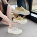 New Thick Soled Height Enhancing White Shoes For Women Versatile Fashionable Breathable Casual Sports Shoes_vogvips.com