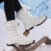 2021 Cross Border Winter New High Top Cotton Shoes Outdoor Women's Comfortable Snow Boots Thick Bottom Thickened Velvet Women's Shoes_vogvips.com
