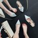 Frch Satin Bow Bridal Design Sse, Niche Main Dress, High Heels, Wedding Shoes, Hollow Toe, Versatile Sandals For_vogvips.com