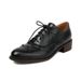 Women's Shoes Brogue Single Shoes Retro Carved British Style Small Leather Shoes Spring And Autumn Shallow Mouth Single Shoes Front Lace Up Ma_vogvips.com