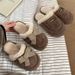 for Women Winter Cute Bowknot Thick Sole Home Non-Slip Couple Cotton Thickened Maternity Slippers_vogvips.com