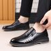 Men's Breathable Leather Sandals Hollow-out Design Business Casual Shoes_vogvips.com