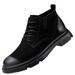 Top Martin Boots Men's Shoes Medium Tube Tooling Boots Velvet Warm Polish High-top Leather Boots Men_vogvips.com