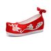 Bow Embroidered Upturned Shoes, Hanfu With Raised Sloping Heels Inside, Women's Single Shoes_vogvips.com