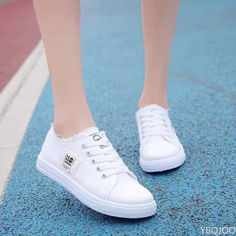 Ladies Versatile Canvas New Casual Comfort Shoes Student White Sports Flat Fashion Light Women's Sneakers Zapatos Mujer_vogvips.com