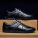 Men's Round-toe Shoes, Best-selling Men's Shoes, Elastic Strap, Lazy Casual Sports Leather Shoes, One-piece Slip-on Shoes_vogvips.com