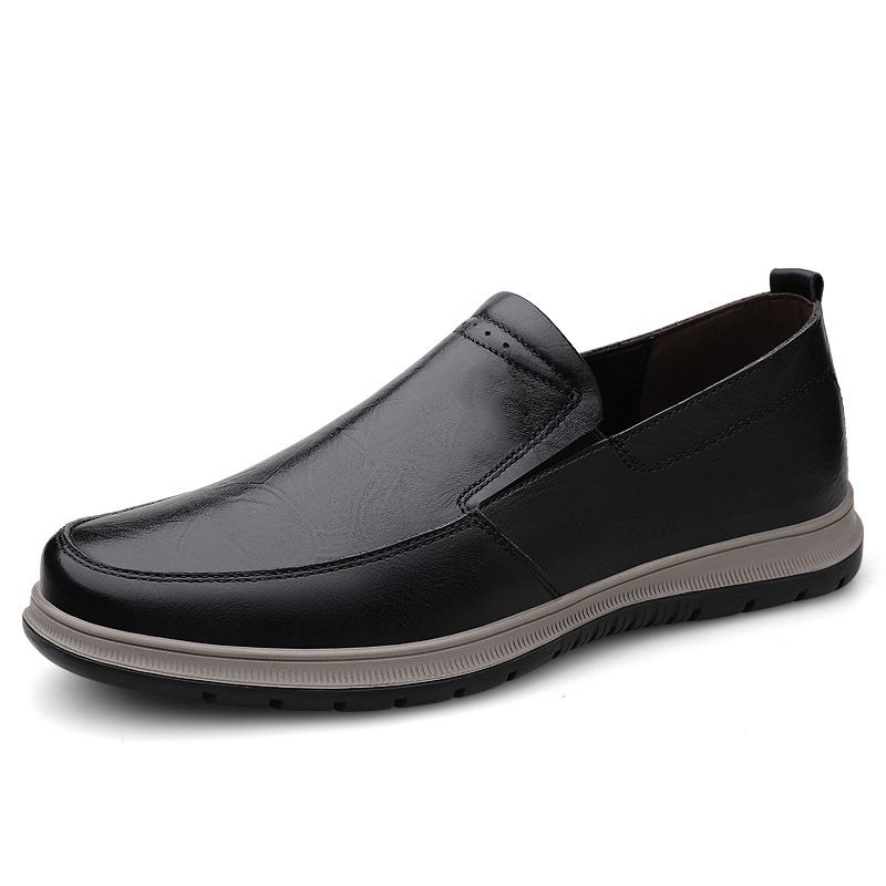 Men's Shoes Men's Leather Shoes Genuine Leather Middle-aged Dad Shoes Soft-soled Casual Shoes_vogvips.com