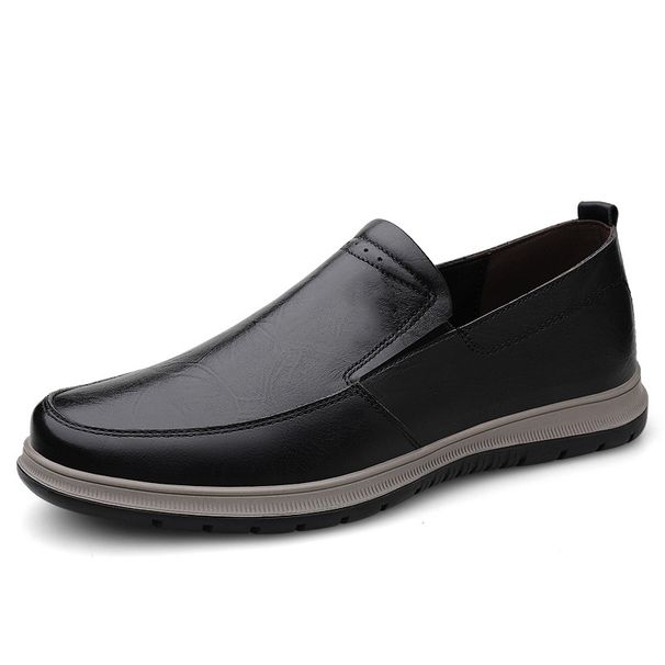 Men's Shoes Men's Leather Shoes Genuine Leather Middle-aged Dad Shoes Soft-soled Casual Shoes_vogvips.com