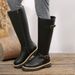 Winter Thigh Boots For Women Retro Style Round Toe British Equestrian Design Winter New Style Belt Buckle_vogvips.com
