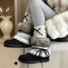 Fashion Fair Isle Furry Snow For Women, Fleece-Lined, Warm, Non-Slip Winter Shoes, 2025 New Women's Boots_vogvips.com